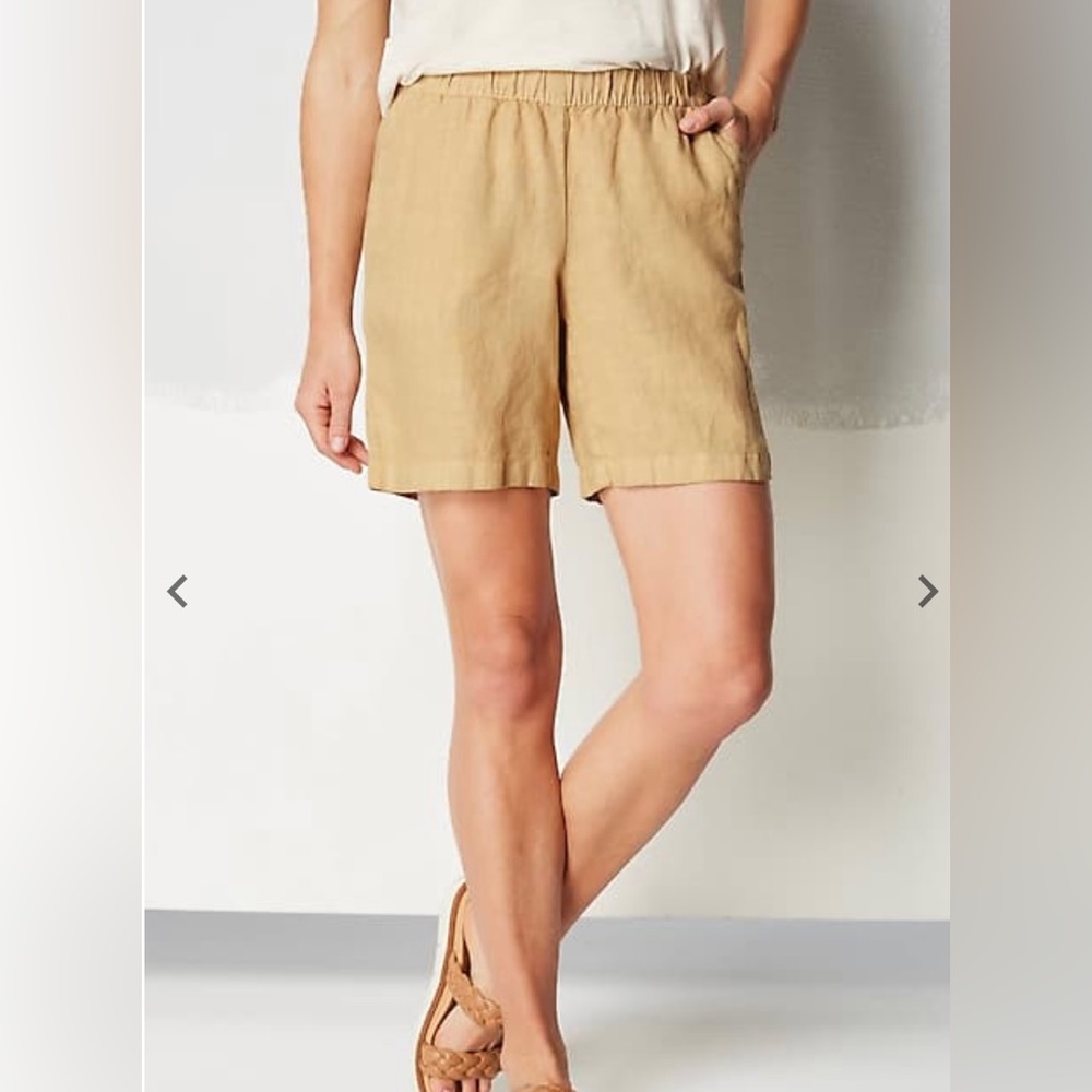J. Jill Pure Jill Trapunto Shorts Light Parchment Yellow Golden Size Large NWT